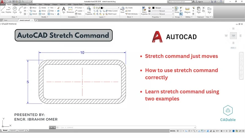 Comando STRETCH AutoCAD