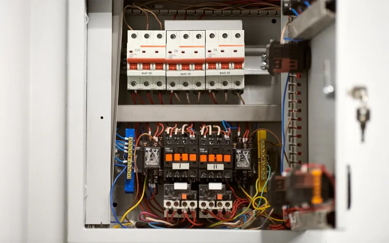 Quadro de Distribuição de Circuitos (QDC) moderno e bem organizado, com todos os disjuntores identificados.