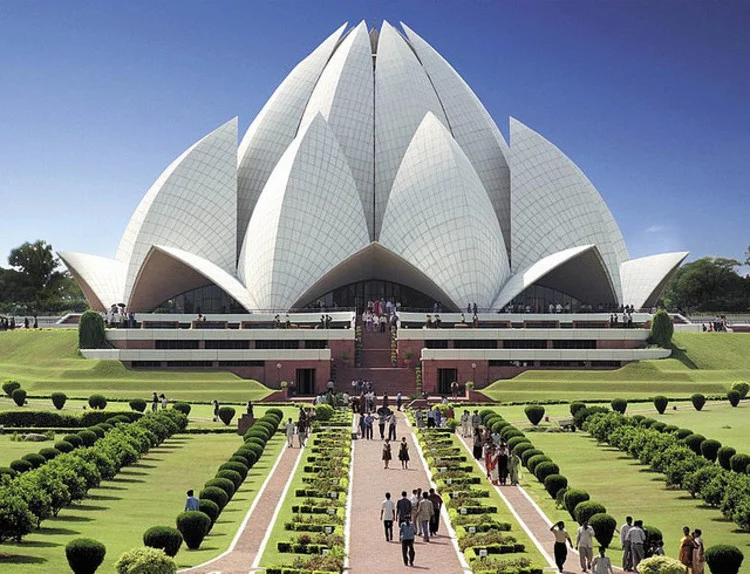 O Templo de Lótus em Nova Delhi, Índia