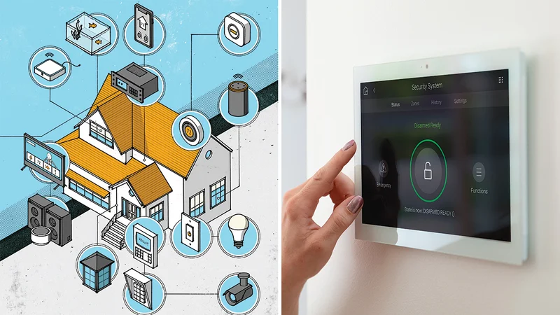 Dispositivos inteligentes integrados em uma casa